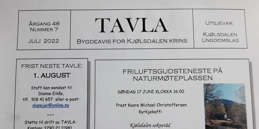 Bilde/illustrasjon om Bygdeavisa Tavla